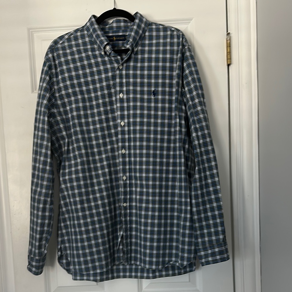 Polo by Ralph Lauren Men's Blue Plaid Shirt